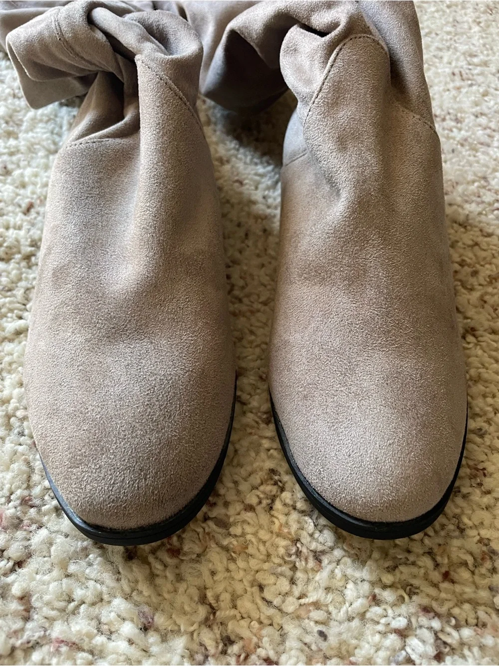 BNWT EXPRESS Taupe Over-the-Knee Stretch Boots Size 9